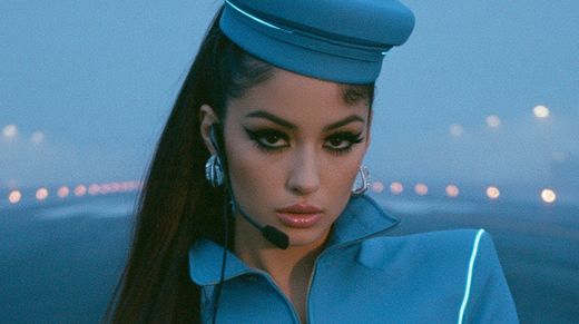 ANY DAY NOW: the flight attendant, electric blue